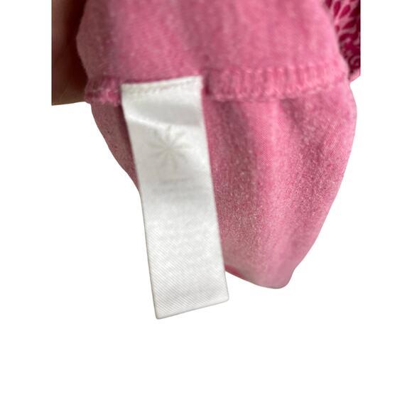 Athleta Dress Womens M Pink Geometric Cotton Lined Ruffle Trim Scoop Neck - Picture 7 of 9